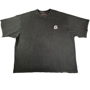 Godspeed Mainline Collection Faded Black Embroidered Boxy T-Shirt Mens Large L